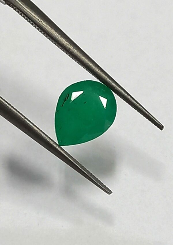 0.87 Cts Natural Zambian Emerald Gemstone Pear Cut 7.2*5.6 MM EM519