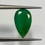 1.14 Cts Natural Zambian Emerald Gemstone Pear Cut 9.4*5.5 MM EM515