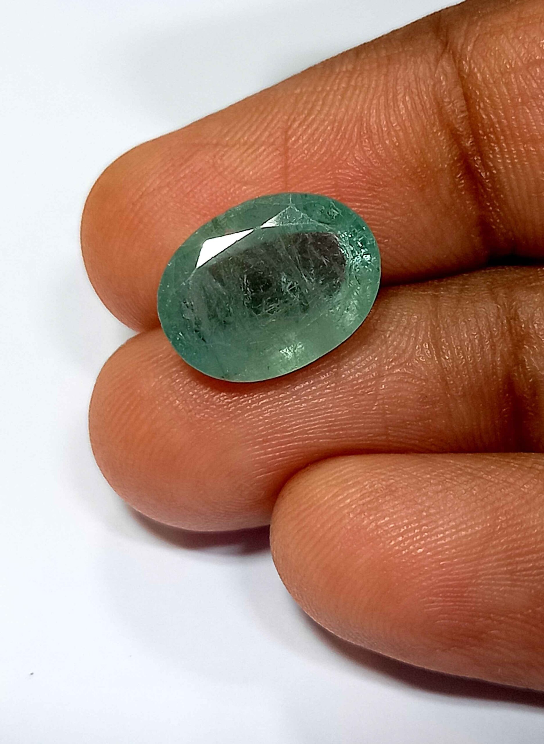 4.95 Cts Oval Cut Natural Zambian Emerald Gemstone 12.2*9.2 MM EM120