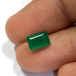 1.04 Cts Natural Zambian Emerald Gemstone Emerald Cut 7.1*5 MM EM746