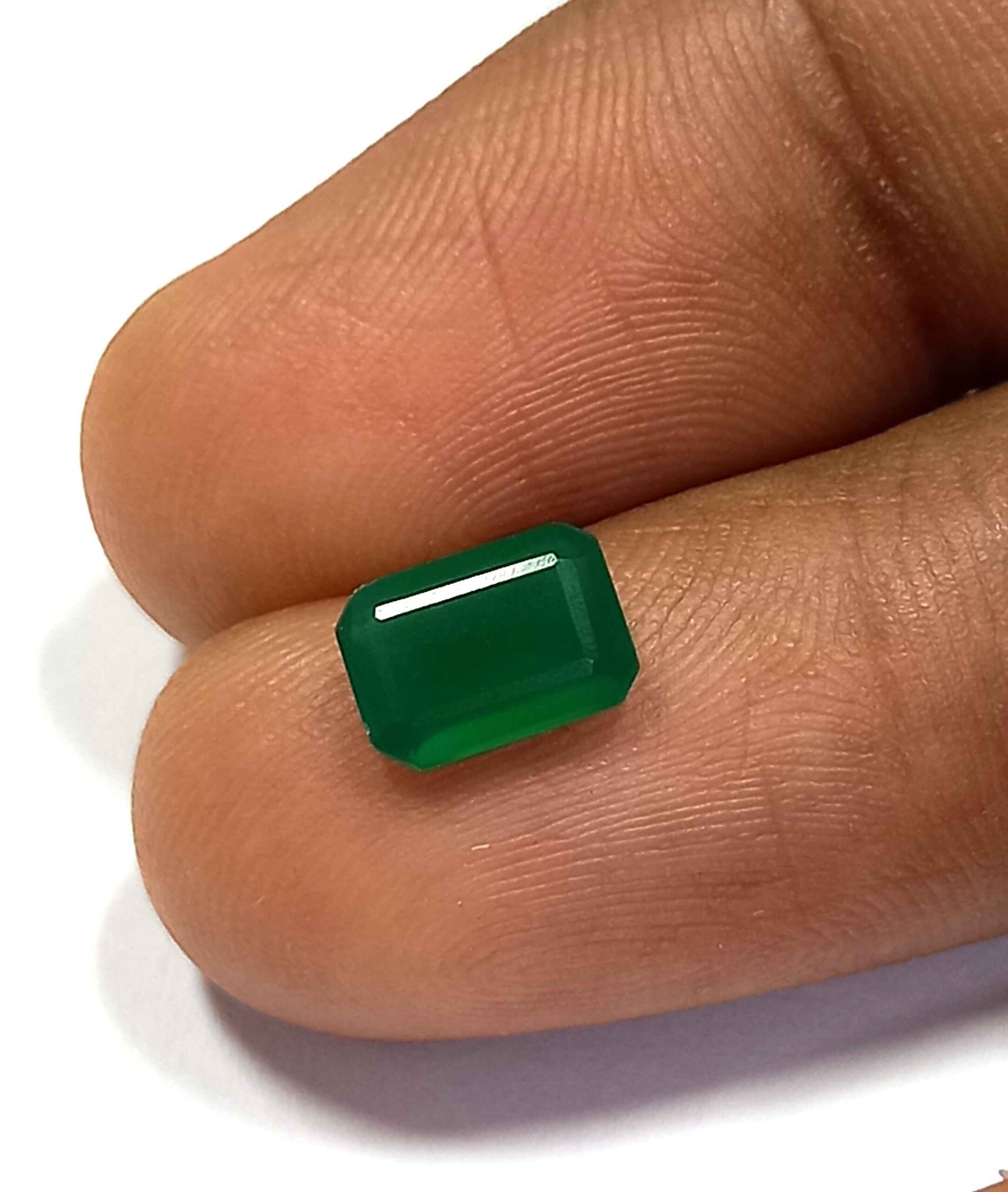 NATURALEMERALDGEMSTONE5_29b0457e-95c0-4542-8283-537ffea94838 0.75 Cts Natural Zambian Emerald Gemstone Emerald Cut 7.1*5.1 MM EM750