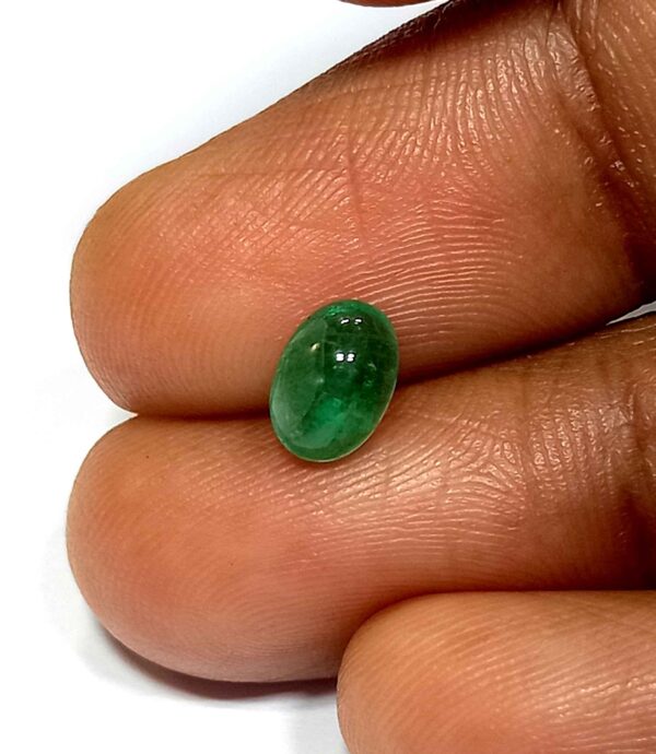 0.72 Cts Natural Zambian Emerald Gemstone Oval Cabochon 6.88*4.85 MM EM10