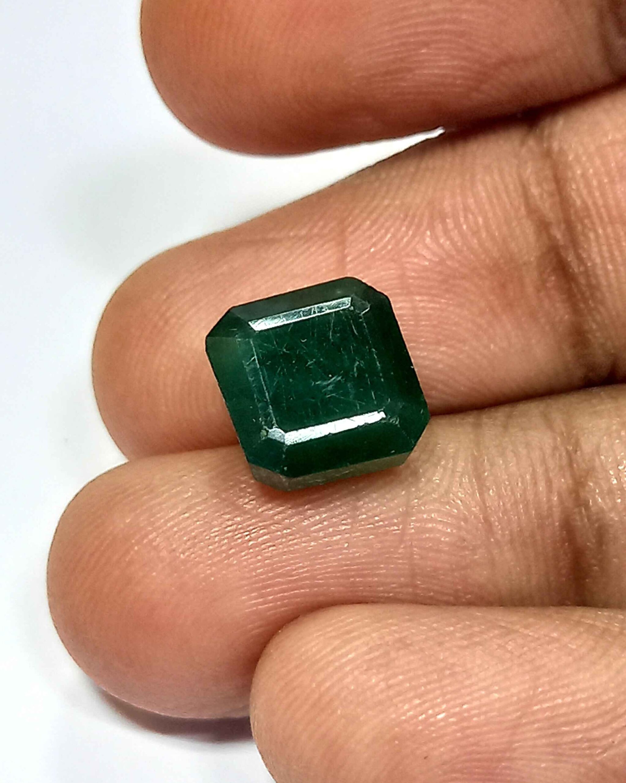 NATURALEMERALDGEMSTONE5_d45d8e86-14c2-496c-9f59-8eb3c4961cbb 3.70 Cts Natural Zambian Emerald Gemstone Square Cut 8.7*8.4 MM EM380