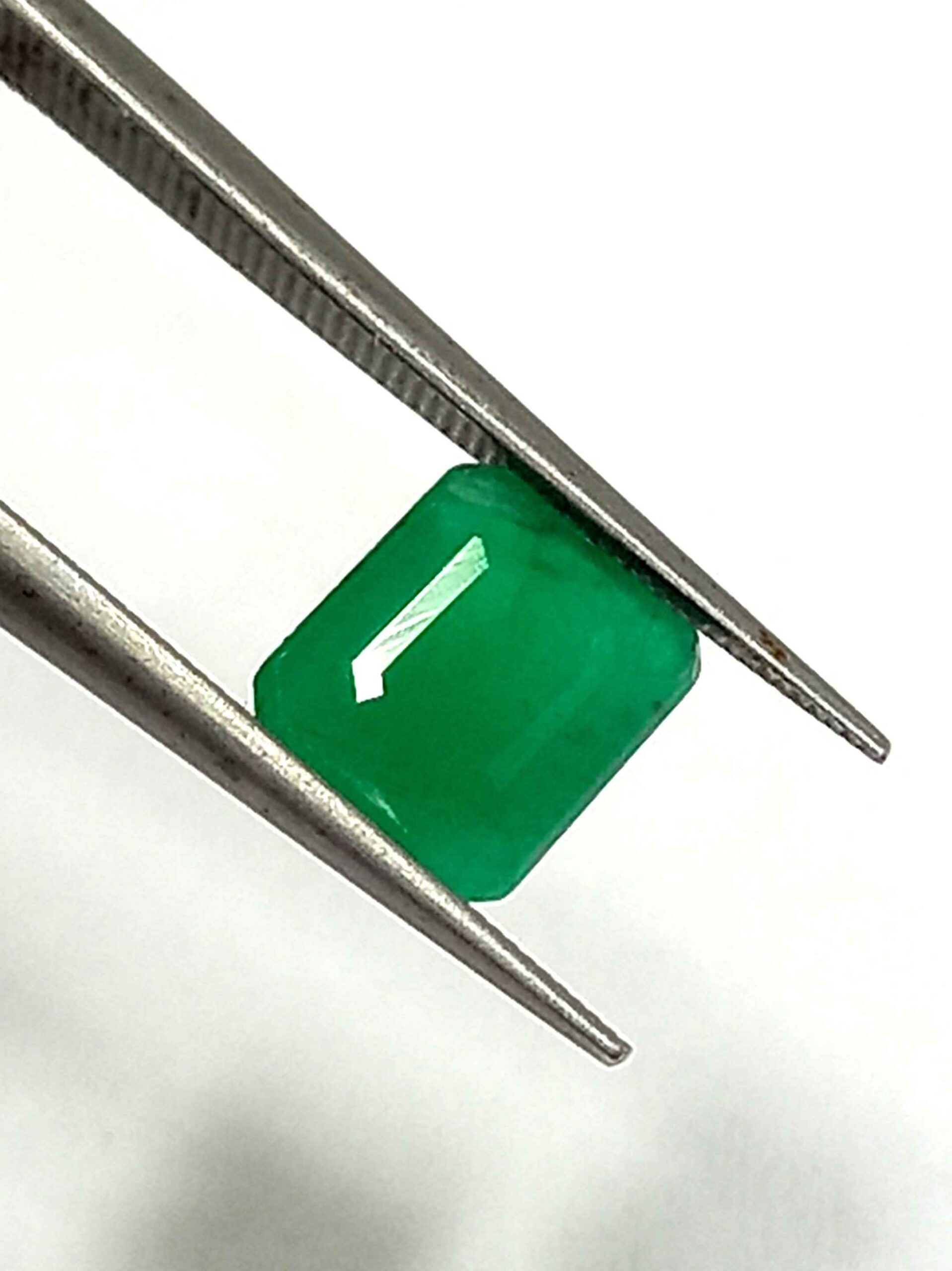 NATURALEMERALDGEMSTONE5_f38b4e18-ceb6-4b50-96fd-83f6997d30c3 1.09 Cts Zambian Natural Emerald Gemstone Emerald Cut 6.5*5.4 MM EM531