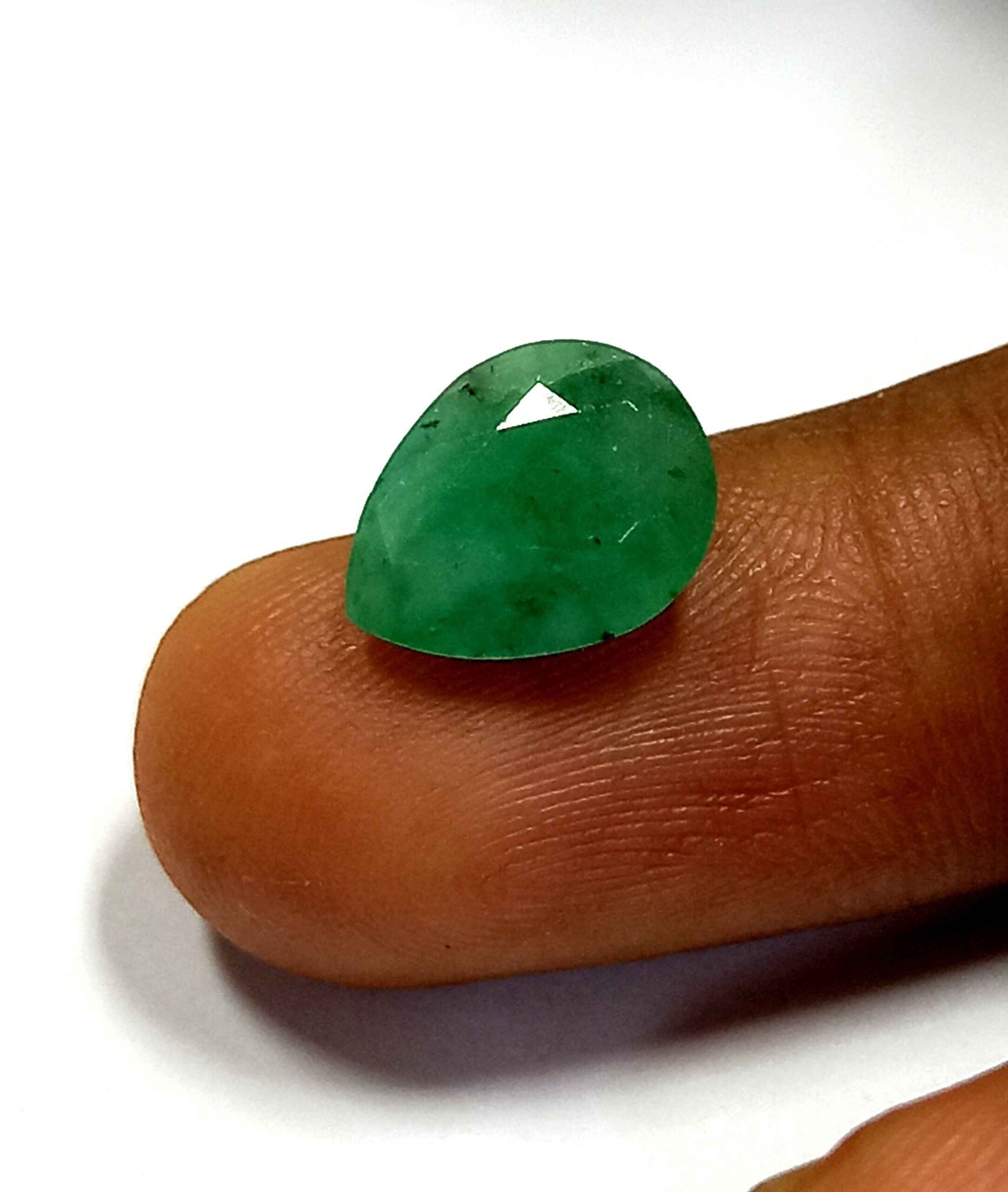 2.20 Cts Zambian Natural Emerald Gemstone Pear Cut 10.3*8 MM EM26