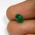 0.81 Cts Natural Zambian Emerald Gemstone Oval Cabochon 7.03*5.14 MM EM11