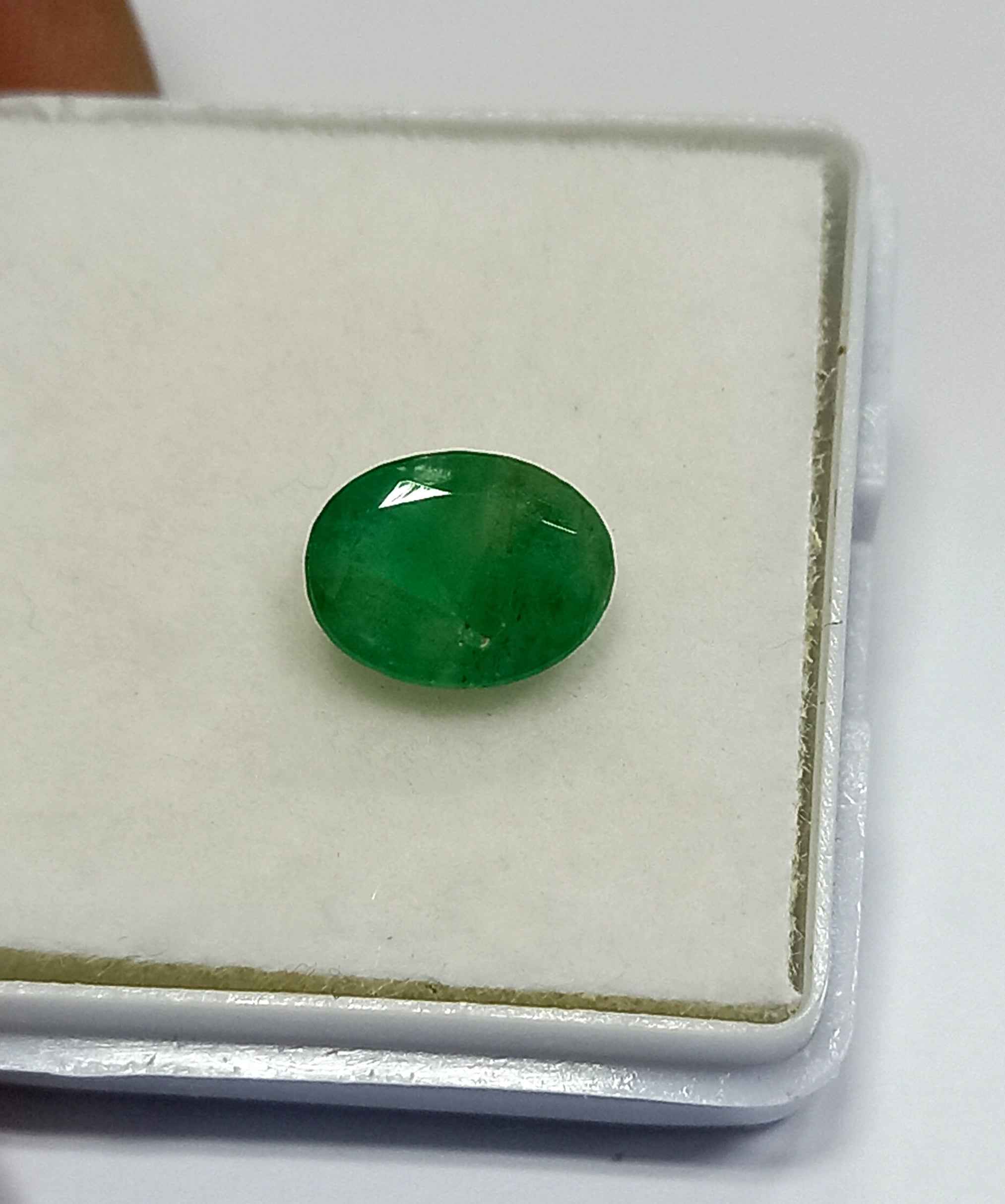 1.52 Cts Oval Cut Natural Zambian Emerald Gemstone 8.6*6.7 MM EM608