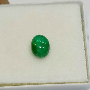 0.81 Cts Natural Zambian Emerald Gemstone Oval Cabochon 7.03*5.14 MM EM11
