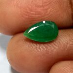 1.14 Cts Natural Zambian Emerald Gemstone Pear Cut 9.4*5.5 MM EM515