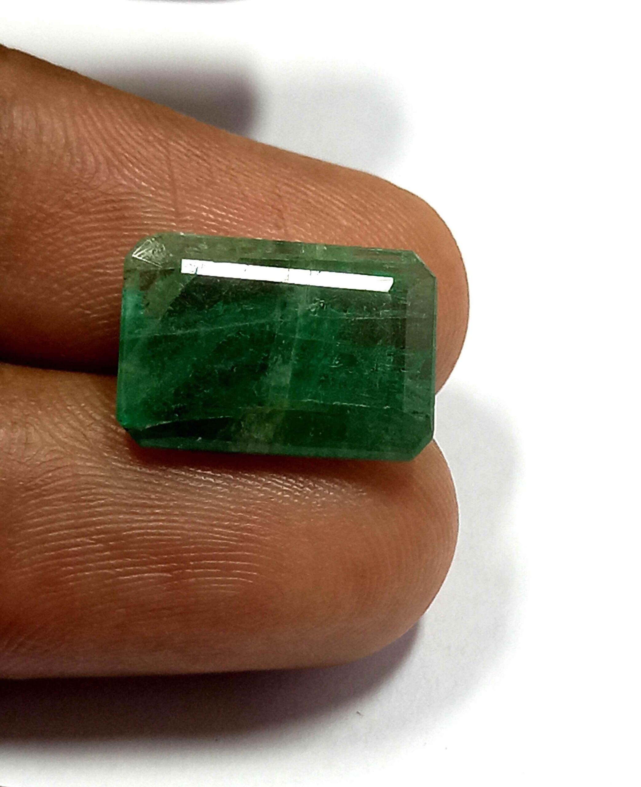 4.15 Cts Emerald Natural Zambian Gemstone Emerald Cut 13.5*9.1 MM EM509