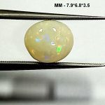 1.30 Cts Natural Australian Opal Gemstone Oval Cabochon 7.9*6.8 MM OP22