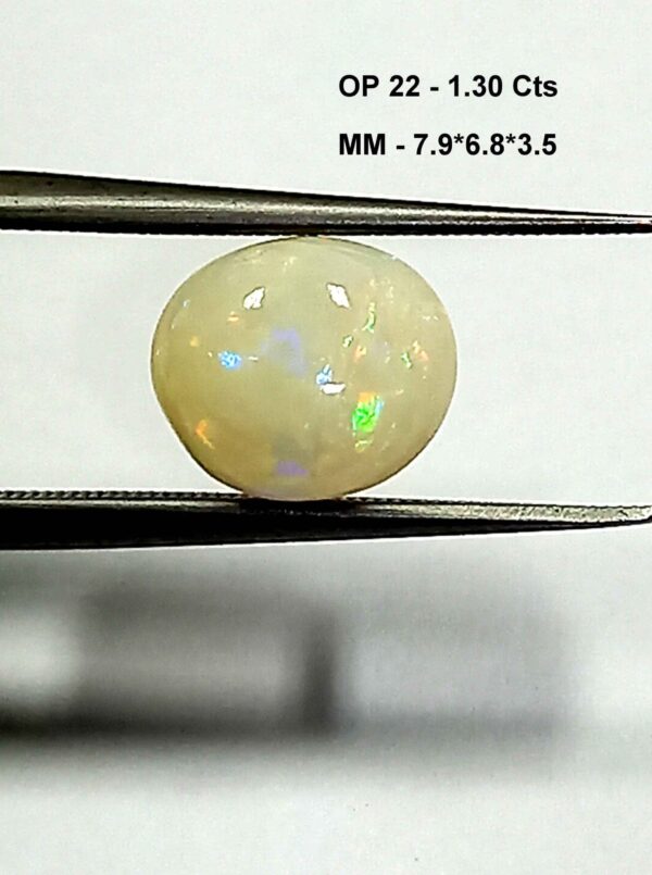 1.30 Cts Natural Australian Opal Gemstone Oval Cabochon 7.9*6.8 MM OP22