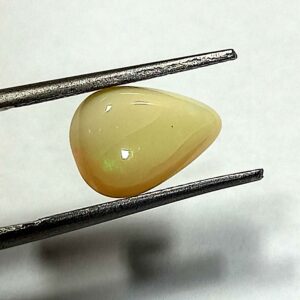 2.01 Cts Natural Australian Opal Gemstone Pear Cabochon White Multicolor 11.5*8.4 MM OP1