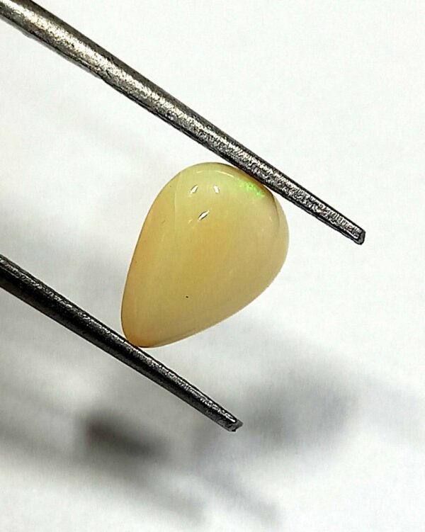 2.01 Cts Natural Australian Opal Gemstone Pear Cabochon White Multicolor 11.5*8.4 MM OP1