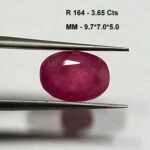 3.65 Cts Natural Madagascar Red Ruby Gemstone Oval Cut 9.7*7 MM R164