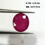 2.19 Cts Oval Cut Natural Srilankan Red Ruby Gemstone 8.5*7.2 MM R198