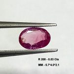 0.53 Cts Natural Burma Pink Ruby Gemstone Oval Cut 5.7*4 MM R208