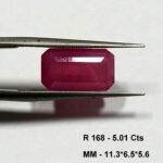 5.01 Cts Natural Sri Lankan Red Ruby Gemstone Emerald Cut 11.3*6.5 MM R168