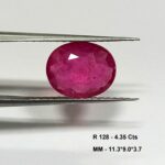 4.35 Cts Natural Pink Ruby Gemstone Oval Cut 11.3*9 MM R128
