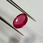 1.28 Cts Natural Burma Red Ruby Gemstone Oval Cut 7.8*5.5 MM R196