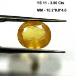 3.80 Cts Natural Bangkok Yellow Sapphire Oval Cut Gemstone 10.2*8.8 MM YS11