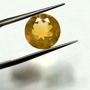 3.45 Cts Bangkok Yellow Sapphire Round Cut Gemstone 9.9*9.9 MM YS23
