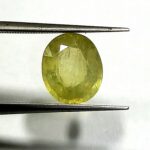 3.13 Cts Oval Cut Natrual Bangkok Yellow Sapphire Gemstone 9.7*8.3 MM YS603