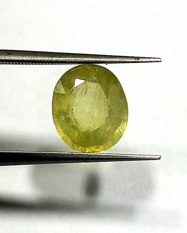 3.13 Cts Oval Cut Natrual Bangkok Yellow Sapphire Gemstone 9.7*8.3 MM YS603