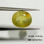 3.70 Cts Natural Bangkok Yellow Sapphire Gemstone Oval Cut 9.4*8 MM YS586