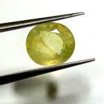 3.50 Cts Natural Bangkok Oval Cut Yellow Sapphire Gemstone 9.4*8.3 MM YS588