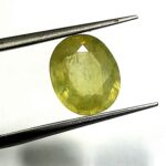 3.13 Cts Oval Cut Natrual Bangkok Yellow Sapphire Gemstone 9.7*8.3 MM YS603