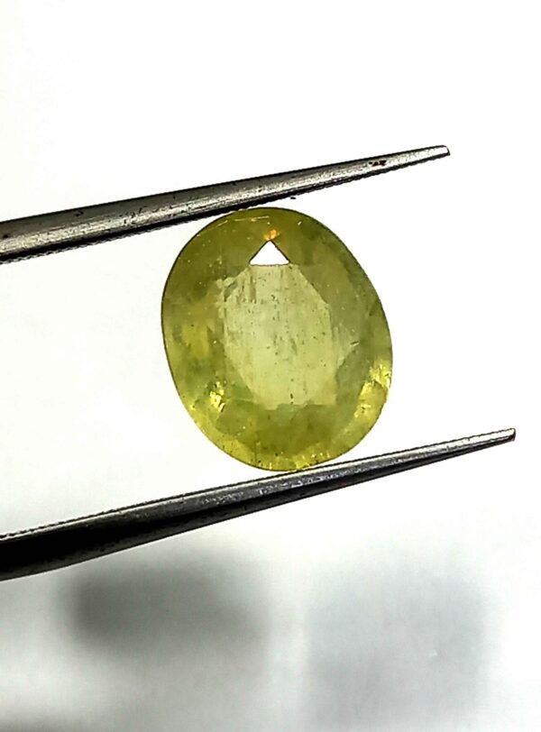 3.13 Cts Oval Cut Natrual Bangkok Yellow Sapphire Gemstone 9.7*8.3 MM YS603