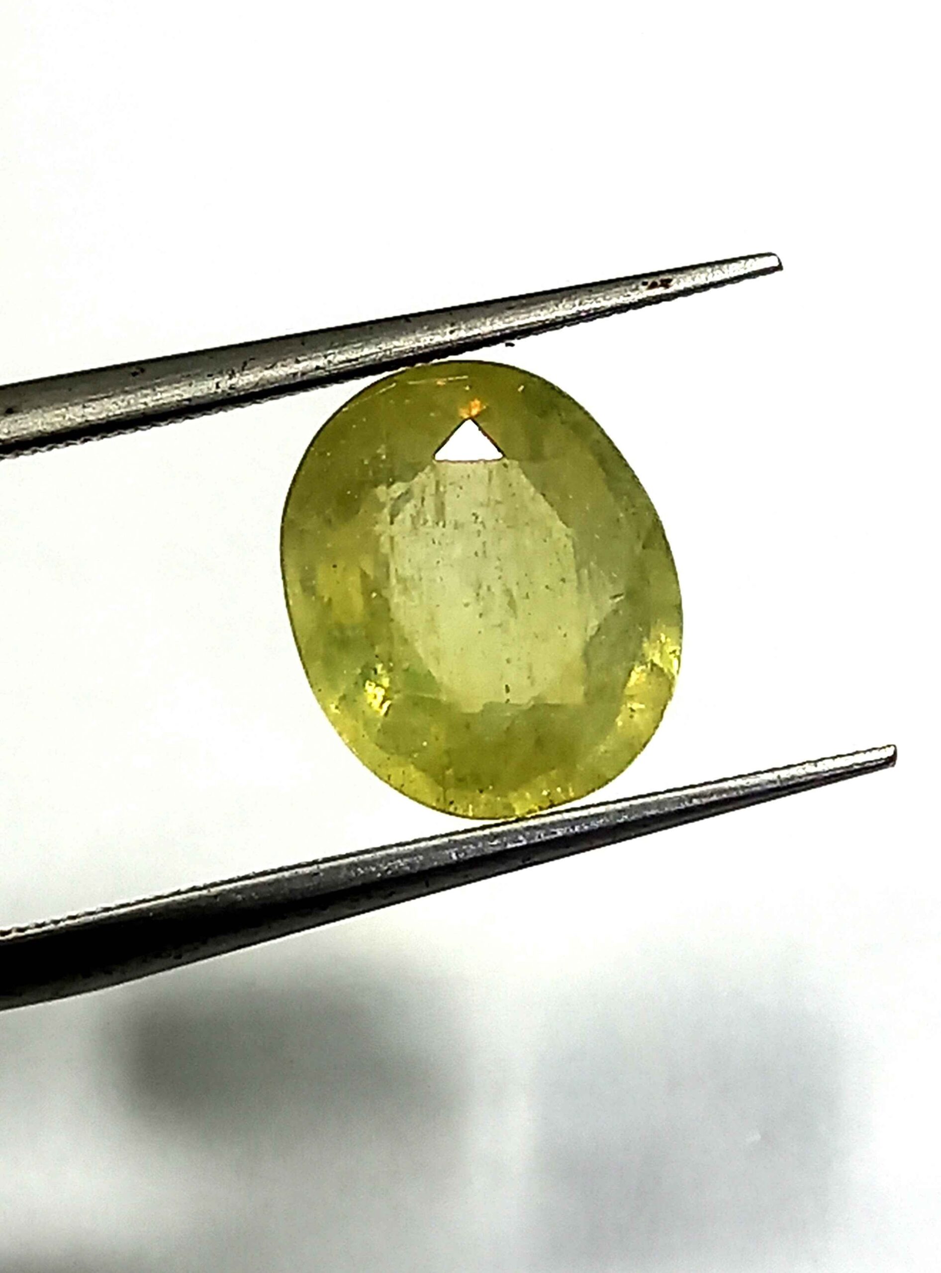 NATURALYELLOWSAPPHIREGEMSTONE2_4f4c0dd2-c14e-4956-bf17-dc91f2002f11 3.13 Cts Oval Cut Natrual Bangkok Yellow Sapphire Gemstone 9.7*8.3 MM YS603
