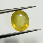 3.05 Cts Natural Bangkok Yellow Sapphire Gemstone Oval Cut 9.4*8 MM YS604