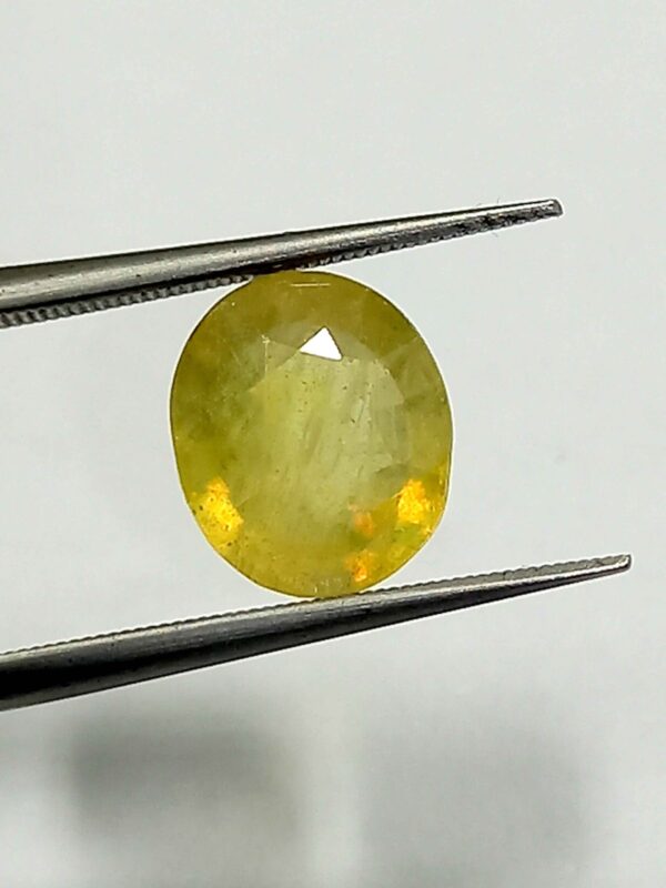 3.05 Cts Natural Bangkok Yellow Sapphire Gemstone Oval Cut 9.4*8 MM YS604