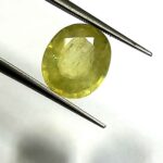 3.13 Cts Oval Cut Natrual Bangkok Yellow Sapphire Gemstone 9.7*8.3 MM YS603