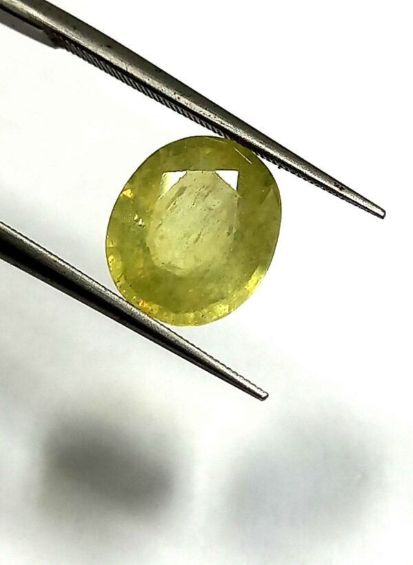 3.13 Cts Oval Cut Natrual Bangkok Yellow Sapphire Gemstone 9.7*8.3 MM YS603