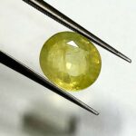3.50 Cts Natural Bangkok Oval Cut Yellow Sapphire Gemstone 9.4*8.3 MM YS588