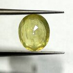 3.13 Cts Oval Cut Natrual Bangkok Yellow Sapphire Gemstone 9.7*8.3 MM YS603