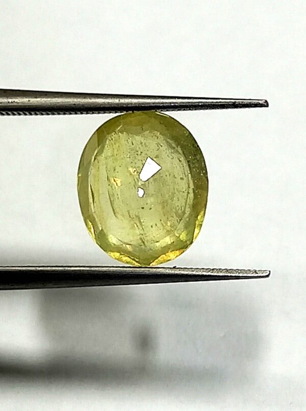 3.13 Cts Oval Cut Natrual Bangkok Yellow Sapphire Gemstone 9.7*8.3 MM YS603