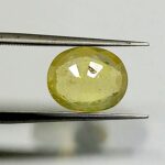 3.40 Cts Yellow Sapphire Natural Bangkok Gemstone Oval Cut 10.2*8.2 MM YS595