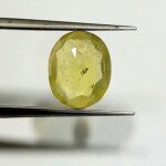3.40 Cts Yellow Sapphire Natural Bangkok Gemstone Oval Cut 10.2*8.2 MM YS595