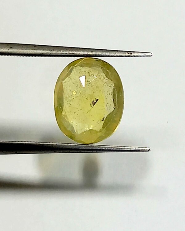 3.40 Cts Yellow Sapphire Natural Bangkok Gemstone Oval Cut 10.2*8.2 MM YS595