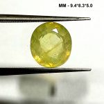 3.50 Cts Natural Bangkok Oval Cut Yellow Sapphire Gemstone 9.4*8.3 MM YS588