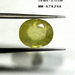 3.13 Cts Oval Cut Natrual Bangkok Yellow Sapphire Gemstone 9.7*8.3 MM YS603