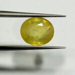 3.05 Cts Natural Bangkok Yellow Sapphire Gemstone Oval Cut 9.4*8 MM YS604