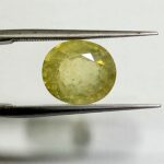 4.46 Cts Natural Bangkok Yellow Sapphire Gemstone Oval Cut 9.8*8.8 MM YS596