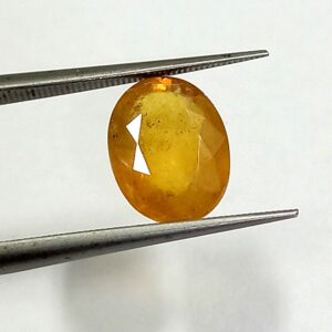2.61 Cts Yellow Sapphire Natural Bangkok Gemstone Oval Cut 9.70*7.30 MM YS575