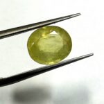 3.13 Cts Oval Cut Natrual Bangkok Yellow Sapphire Gemstone 9.7*8.3 MM YS603