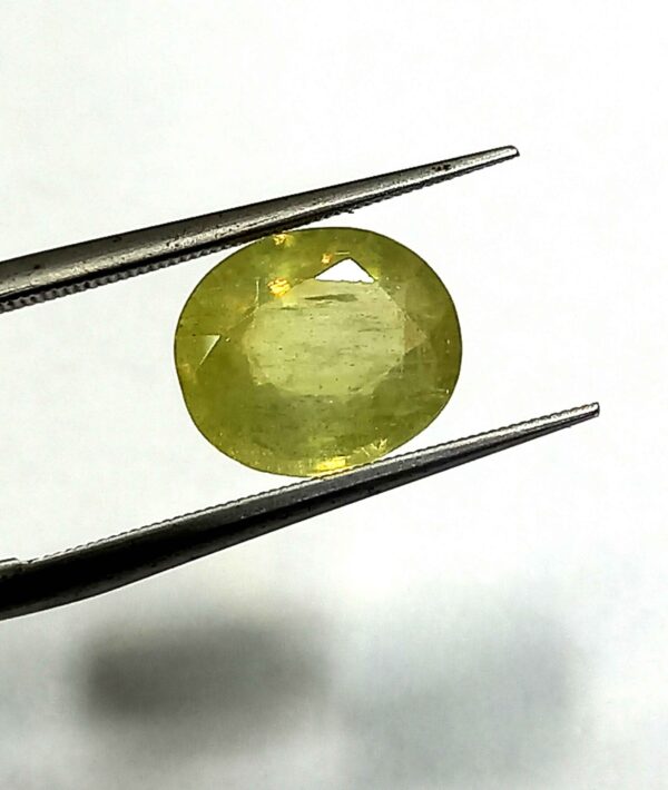3.13 Cts Oval Cut Natrual Bangkok Yellow Sapphire Gemstone 9.7*8.3 MM YS603